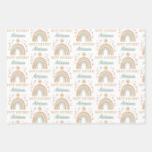 Aardbeien Waterverf Regenboog Zondag Naam Inpakpapier Vel (Voorkant)