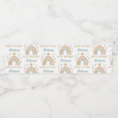 Aardbeien Waterverf Regenboog Zondag Naam Waterfles Etiket (Enkel label)