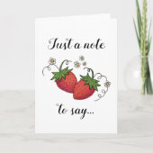 Aardbeien wenskaart kaart (Voorkant)