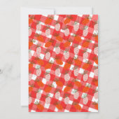 Aardbeien Witte Roze Stoodle Birthday Party Kaart (Achterkant)