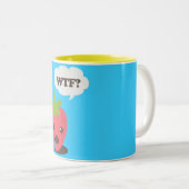 Aardbeien (WTF?) Tweekleurige Koffiemok (Voorkant rechts)