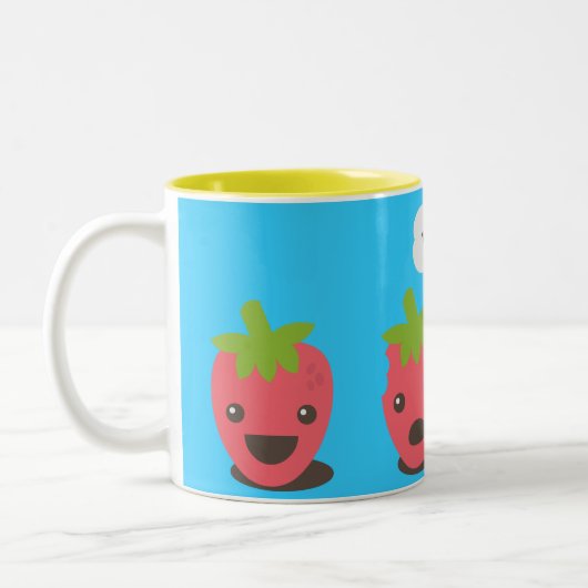 Aardbeien (WTF?) Tweekleurige Koffiemok (Links)