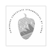 Aardbeien Zakelijk Zelfgemaakte Chocolade Rubberstempel (Afrduk)