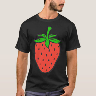 Aardbeien zee zomerzonvakantie vegan swe t-shirt