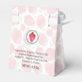 Aardbeien Zelfgemaakt Bad & Lichaam Geschenkverpak Bedankdoosjes (Achterkant)