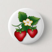 Aardbeien zijn de beste bessen ronde button 5,7 cm (Voorkant)