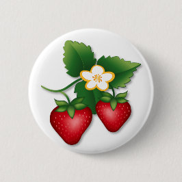 Aardbeien zijn de beste bessen ronde button 5,7 cm