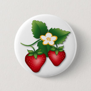 Aardbeien zijn de beste bessen ronde button 5,7 cm