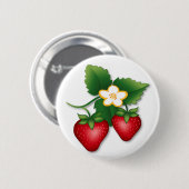 Aardbeien zijn de beste bessen ronde button 5,7 cm (Voorkant /achterkant)