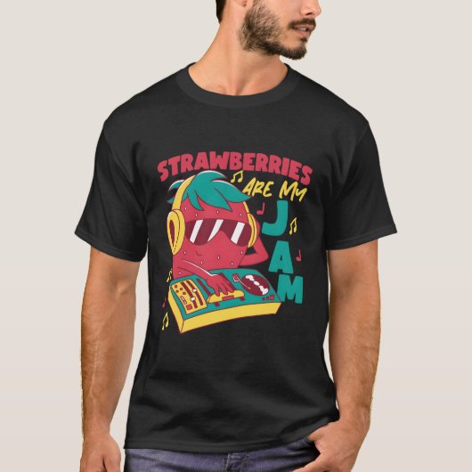 Aardbeien zijn mijn jam aardbei t-shirt (Voorkant)