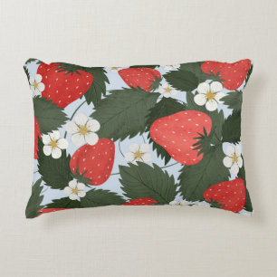Aardbeien: zomerfruit patroon ontwerp. accent kussen