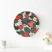 Aardbeien: zomerfruit patroon ontwerp. grote klok (Huis)