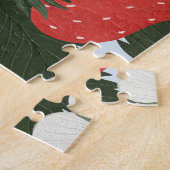 Aardbeien: zomerfruit patroon ontwerp. legpuzzel (Zijkant)