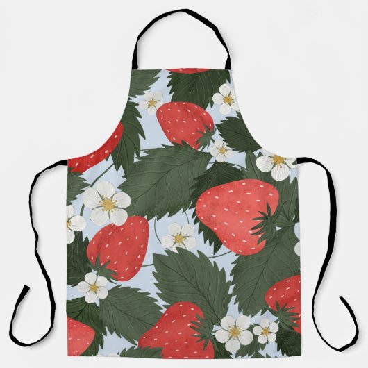 Aardbeien: zomerfruit patroon ontwerp. schort (Voorkant)