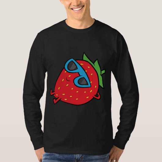 Aardbeien Zonneglazen aardbeien T-shirt (Voorkant)
