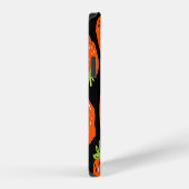 Aardbeien zwart: naadloze textuur iPhone hoesje (Rechterkant)