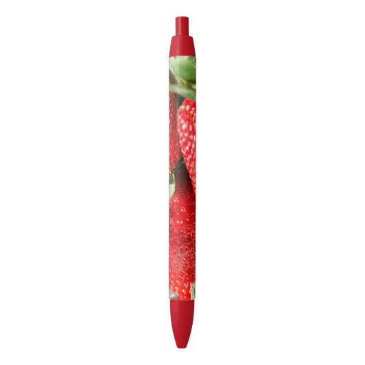 Aardbeien Zwarte Inkt Pen (Voorkant Verticaal)