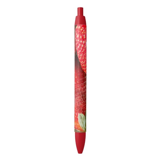 Aardbeien Zwarte Inkt Pen (Voorkant Verticaal)