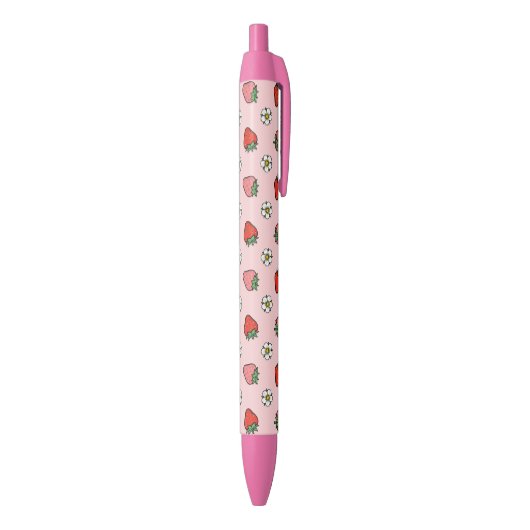 Aardbeien Zwarte Inkt Pen (Achterkant (Verticaal))