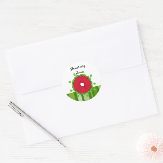 Aardbeien Zwirl Jam Stickers (Envelop)