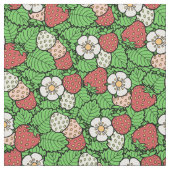 Aardbeienachtergrondpatroonstructuur Stof (Close Up)
