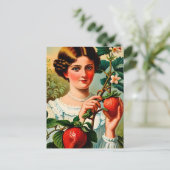  aardbeienadvertentie briefkaart (Staand voorkant)