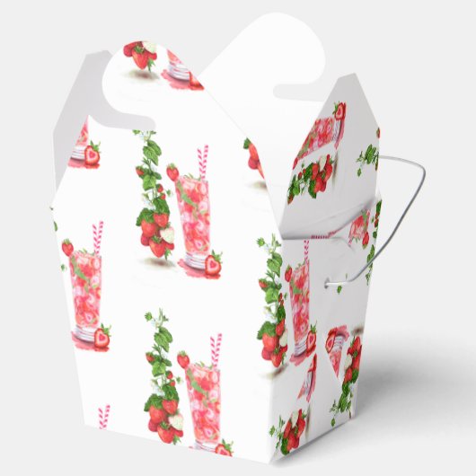 Aardbeienappelsap Drink Ventilator Vruchten Bedankdoosjes (Geopend)