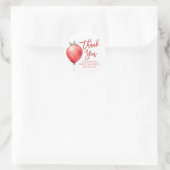 Aardbeienballon Leuk Plezier Dank u Ronde Sticker (Tas)