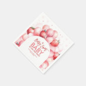 Aardbeienballonnen Rood en Roze Baby shower Servet (Hoek)