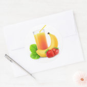 Aardbeienbananenmengsel Ronde Sticker (Envelop)