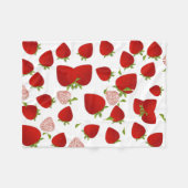 Aardbeienbank Fleece Deken (Voorkant (Horizontaal))