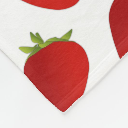 Aardbeienbank Fleece Deken (Hoek)