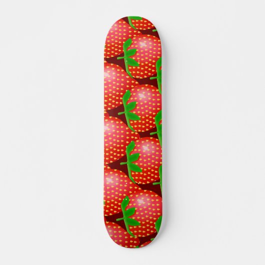 Aardbeienbehangpapier Persoonlijk Skateboard (Voorkant)
