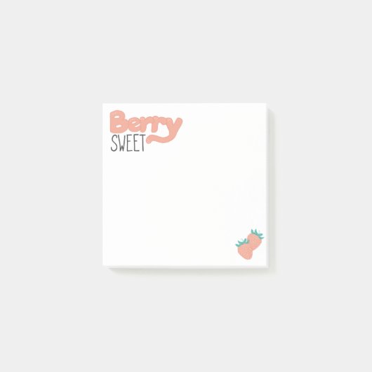 Aardbeienbelettering Post-it® Notes (Voorkant)