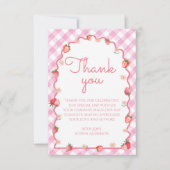 Aardbeienbes eerst bedankkaart (Voorkant)