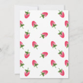 Aardbeienbes Eerste 1e Verjaardag Kaart (Achterkant)