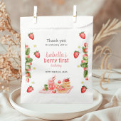 Aardbeienbes eerste bessen bedankzakje