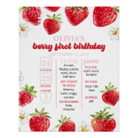 Aardbeienbes Eerste Verjaardag Milestone