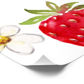 Aardbeienbes Eerste Verjaardag Milestone Perfect Poster (Hoek)