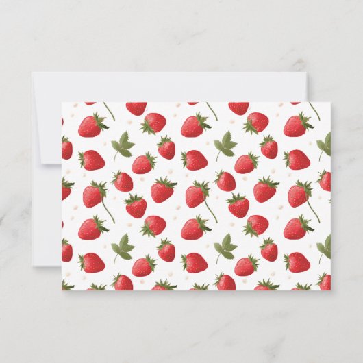 Aardbeienbes Eerste Verjaardag Retro Foto Bedankkaart (Achterkant)