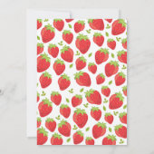 Aardbeienbes Sweet Pink Red Eerste Verjaardag Kaart (Achterkant)