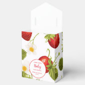 aardbeienbes-zoet Baby shower Bedankdoosjes (Geopend)
