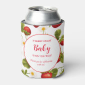 aardbeienbes-zoet Baby shower Blikjeskoeler (Blikje Voorkant)