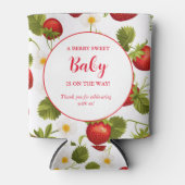 aardbeienbes-zoet Baby shower Blikjeskoeler (Voorkant)