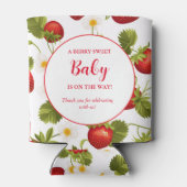 aardbeienbes-zoet Baby shower Blikjeskoeler (Achterkant)