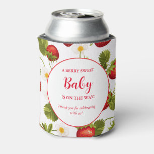 aardbeienbes-zoet Baby shower Blikjeskoeler