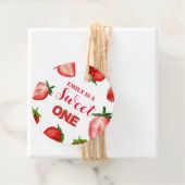 Aardbeienbes Zoete Verjaardag| Berry First Bedankjes Labels (In situ)