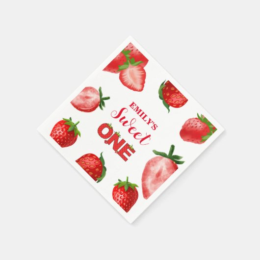 Aardbeienbes Zoete Verjaardag| Berry First Servet (Hoek)