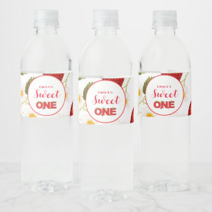 Aardbeienbes Zoete Verjaardag Berry First Waterfles Etiket