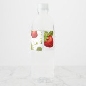 Aardbeienbes Zoete Verjaardag| Berry First Waterfles Etiket (Achterkant)